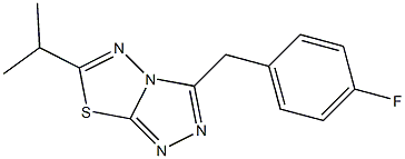 3-(4-fluorobenzyl)-6-isopropyl[1,2,4]triazolo[3,4-b][1,3,4]thiadiazole 结构式