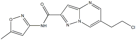 6-(2-chloroethyl)-N-(5-methyl-3-isoxazolyl)pyrazolo[1,5-a]pyrimidine-2-carboxamide,,结构式