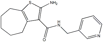 2-amino-N-(3-pyridinylmethyl)-5,6,7,8-tetrahydro-4H-cyclohepta[b]thiophene-3-carboxamide Structure