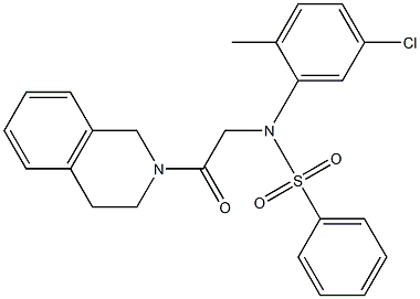 N-(5-chloro-2-methylphenyl)-N-[2-(3,4-dihydro-2(1H)-isoquinolinyl)-2-oxoethyl]benzenesulfonamide Structure