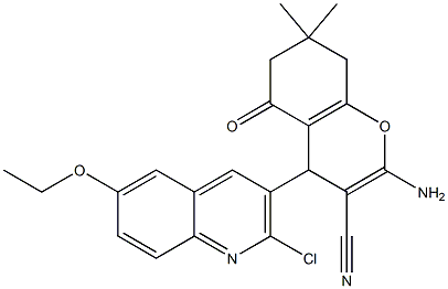 2-amino-4-[2-chloro-6-(ethyloxy)quinolin-3-yl]-7,7-dimethyl-5-oxo-5,6,7,8-tetrahydro-4H-chromene-3-carbonitrile