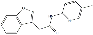 2-(1,2-benzisoxazol-3-yl)-N-(5-methyl-2-pyridinyl)acetamide,,结构式