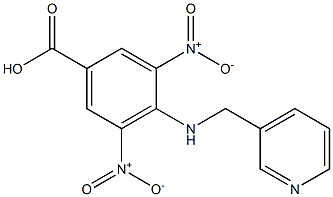 3,5-bisnitro-4-[(pyridin-3-ylmethyl)amino]benzoic acid Structure