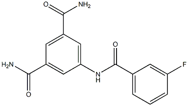 5-[(3-fluorobenzoyl)amino]isophthalamide Struktur
