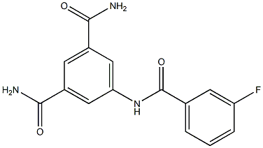 5-[(3-fluorobenzoyl)amino]isophthalamide,,结构式