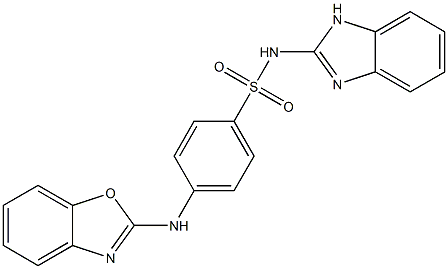 N-(1H-benzimidazol-2-yl)-4-(1,3-benzoxazol-2-ylamino)benzenesulfonamide Structure