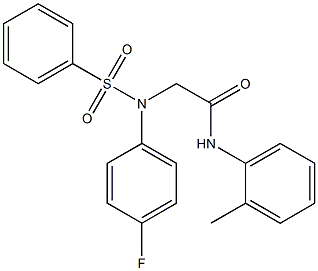 2-[(4-fluorophenyl)(phenylsulfonyl)amino]-N-(2-methylphenyl)acetamide Struktur