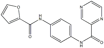N-[4-(2-furoylamino)phenyl]-2-pyrazinecarboxamide Struktur