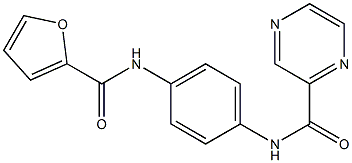 N-[4-(2-furoylamino)phenyl]-2-pyrazinecarboxamide,,结构式