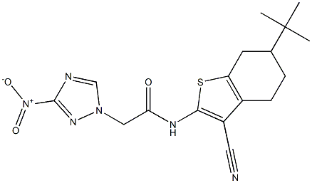 N-(6-tert-butyl-3-cyano-4,5,6,7-tetrahydro-1-benzothien-2-yl)-2-{3-nitro-1H-1,2,4-triazol-1-yl}acetamide