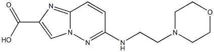 6-{[2-(4-morpholinyl)ethyl]amino}imidazo[1,2-b]pyridazine-2-carboxylic acid 结构式