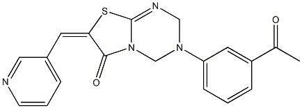  3-(3-acetylphenyl)-7-(3-pyridinylmethylene)-3,4-dihydro-2H-[1,3]thiazolo[3,2-a][1,3,5]triazin-6(7H)-one
