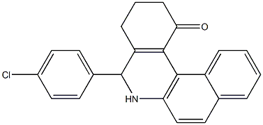 5-(4-chlorophenyl)-3,4,5,6-tetrahydrobenzo[a]phenanthridin-1(2H)-one,,结构式