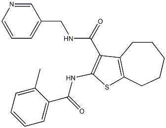 2-[(2-methylbenzoyl)amino]-N-(pyridin-3-ylmethyl)-5,6,7,8-tetrahydro-4H-cyclohepta[b]thiophene-3-carboxamide