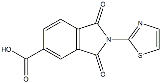 1,3-dioxo-2-(1,3-thiazol-2-yl)-5-isoindolinecarboxylic acid,,结构式