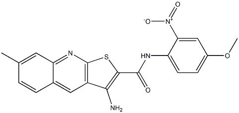 3-amino-N-[2-nitro-4-(methyloxy)phenyl]-7-methylthieno[2,3-b]quinoline-2-carboxamide