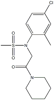 N-(4-chloro-2-methylphenyl)-N-(2-oxo-2-piperidin-1-ylethyl)methanesulfonamide