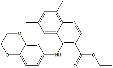 ethyl 4-(2,3-dihydro-1,4-benzodioxin-6-ylamino)-6,8-dimethyl-3-quinolinecarboxylate|