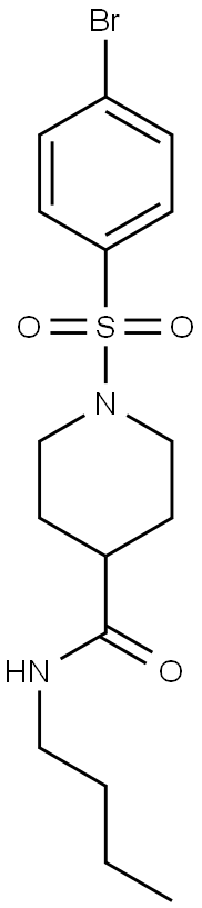 1-[(4-bromophenyl)sulfonyl]-N-butyl-4-piperidinecarboxamide Structure