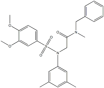 N-benzyl-2-{[(3,4-dimethoxyphenyl)sulfonyl]-3,5-dimethylanilino}-N-methylacetamide|