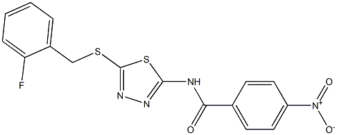 N-{5-[(2-fluorobenzyl)sulfanyl]-1,3,4-thiadiazol-2-yl}-4-nitrobenzamide|