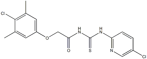 N-[(4-chloro-3,5-dimethylphenoxy)acetyl]-N'-(5-chloro-2-pyridinyl)thiourea