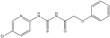 N-(5-chloropyridin-2-yl)-N'-(phenoxyacetyl)thiourea 化学構造式