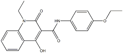 N-(4-ethoxyphenyl)-1-ethyl-4-hydroxy-2-oxo-1,2-dihydro-3-quinolinecarboxamide 结构式