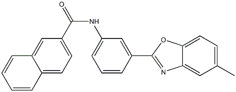 N-[3-(5-methyl-1,3-benzoxazol-2-yl)phenyl]-2-naphthamide,,结构式