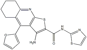 3-amino-4-(2-furyl)-N-(1,3-thiazol-2-yl)-5,6,7,8-tetrahydrothieno[2,3-b]quinoline-2-carboxamide