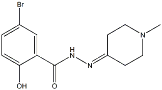  5-bromo-2-hydroxy-N'-(1-methyl-4-piperidinylidene)benzohydrazide