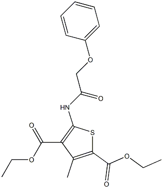 diethyl 3-methyl-5-[(phenoxyacetyl)amino]-2,4-thiophenedicarboxylate Structure