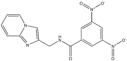 3,5-bisnitro-N-(imidazo[1,2-a]pyridin-2-ylmethyl)benzamide Structure
