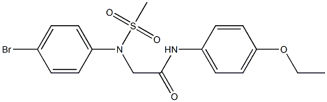 2-[4-bromo(methylsulfonyl)anilino]-N-(4-ethoxyphenyl)acetamide Structure