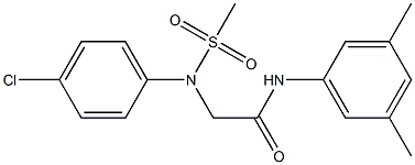 2-[4-chloro(methylsulfonyl)anilino]-N-(3,5-dimethylphenyl)acetamide,,结构式