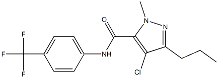  4-chloro-1-methyl-3-propyl-N-[4-(trifluoromethyl)phenyl]-1H-pyrazole-5-carboxamide