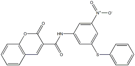 N-[3-nitro-5-(phenylsulfanyl)phenyl]-2-oxo-2H-chromene-3-carboxamide Structure