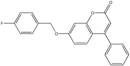 7-[(4-fluorobenzyl)oxy]-4-phenyl-2H-chromen-2-one Struktur