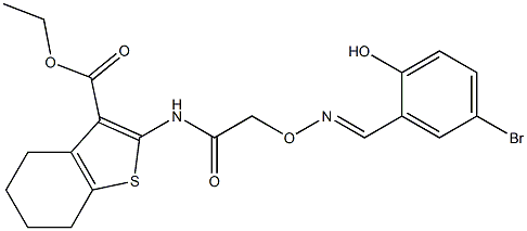 ethyl 2-[({[(5-bromo-2-hydroxybenzylidene)amino]oxy}acetyl)amino]-4,5,6,7-tetrahydro-1-benzothiophene-3-carboxylate