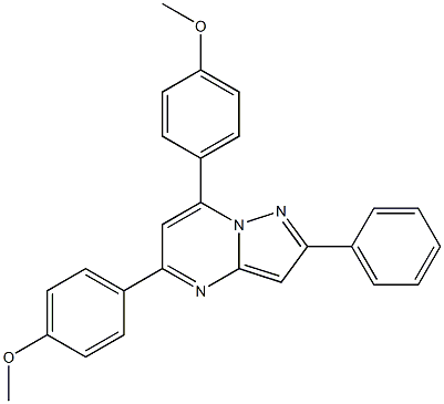 5,7-bis(4-methoxyphenyl)-2-phenylpyrazolo[1,5-a]pyrimidine Structure