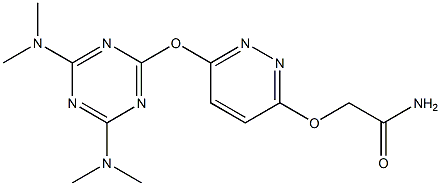 2-[(6-{[4,6-bis(dimethylamino)-1,3,5-triazin-2-yl]oxy}-3-pyridazinyl)oxy]acetamide|