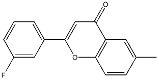 2-(3-fluorophenyl)-6-methyl-4H-chromen-4-one Struktur