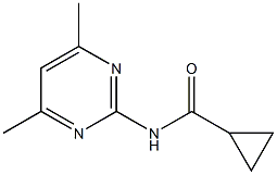 N-(4,6-dimethyl-2-pyrimidinyl)cyclopropanecarboxamide 化学構造式