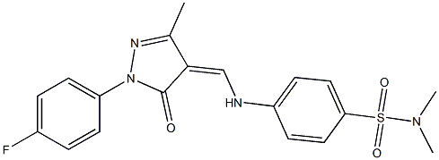 4-({[1-(4-fluorophenyl)-3-methyl-5-oxo-1,5-dihydro-4H-pyrazol-4-ylidene]methyl}amino)-N,N-dimethylbenzenesulfonamide