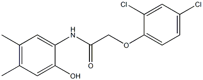 2-(2,4-dichlorophenoxy)-N-(2-hydroxy-4,5-dimethylphenyl)acetamide Structure