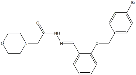 N'-{2-[(4-bromobenzyl)oxy]benzylidene}-2-(4-morpholinyl)acetohydrazide 结构式