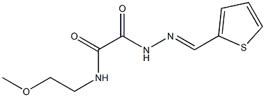 N-(2-methoxyethyl)-2-oxo-2-[2-(2-thienylmethylene)hydrazino]acetamide