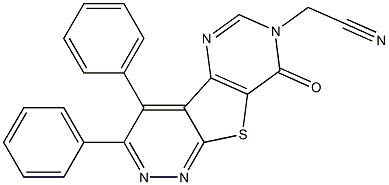 (8-oxo-3,4-diphenylpyrimido[4',5':4,5]thieno[2,3-c]pyridazin-7(8H)-yl)acetonitrile