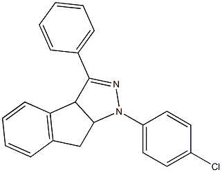 1-(4-chlorophenyl)-3-phenyl-1,3a,8,8a-tetrahydroindeno[2,1-c]pyrazole Structure