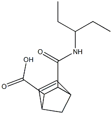 3-{[(1-ethylpropyl)amino]carbonyl}bicyclo[2.2.1]hept-5-ene-2-carboxylic acid,,结构式